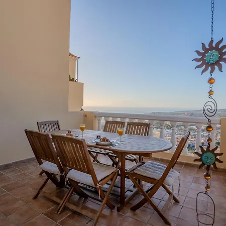Con Terraza Y Vistas En Costa Adeje, Sunset Mirage Lägenhet *